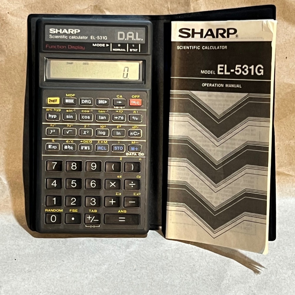 Sharp Scientific Calculator Black Vintage EL Series‎ Engineering Math Tool